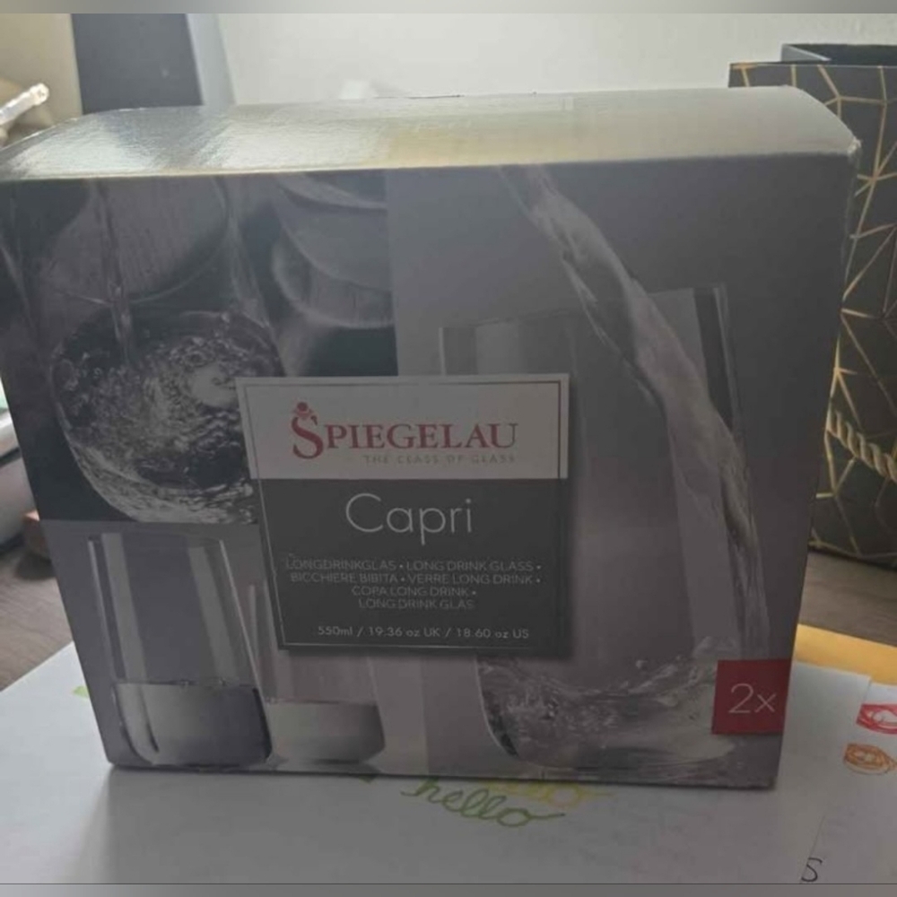 ​✨ NEW IN BOX! Spiegelau Capri Long Drink Glasses (Set of 2) ✨​